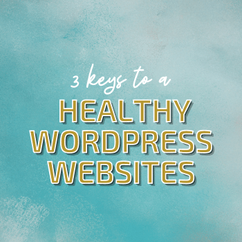 3 Keys to Healthy WordPress Websites